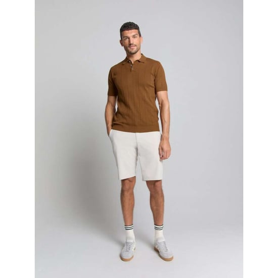 No Excess Pullover short sleeve polo button s camel - Image 2