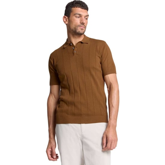 No Excess Pullover short sleeve polo button s camel - Image 4