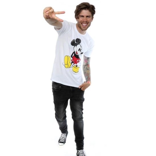 Disney Mens Mickey Mouse Classic Kick T-Shirt (White) - Image 4
