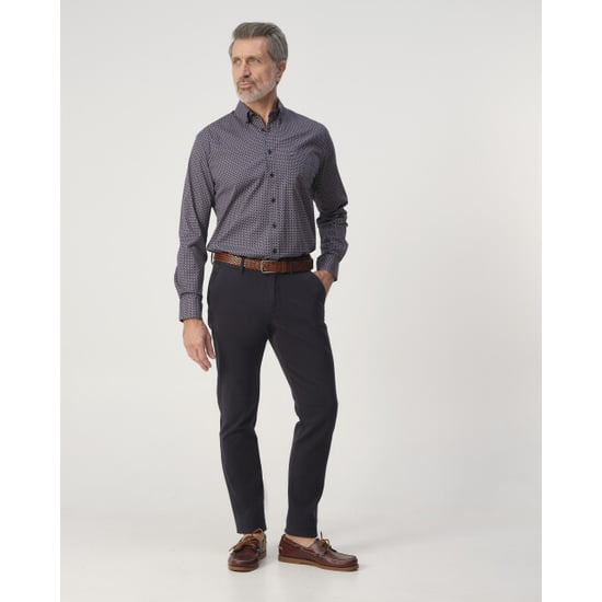 Campbell Casual overhemd donker - Image 3