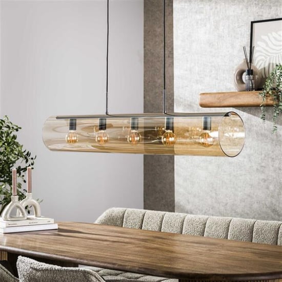 Hoyz hanglamp 5l tube amber glas artic - Image 4