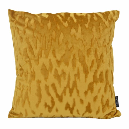 NOVÉE Velvet stain oker/goud | 45 x 45 cm | kussenhoes | velvet / polyester - Image 1