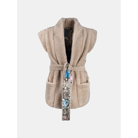 Mucho Gusto ® teddy gilet reversible beige met snake - Image 5