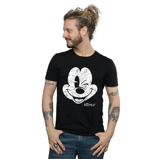 Li-cense Disney heren mickey mouse distressed gezicht t-shirt - Image 3