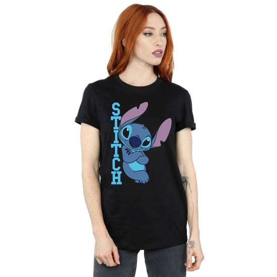 Disney Womens/Ladies Lilo And Stitch Posing Cotton Boyfriend T-Shirt (Black) - Image 2