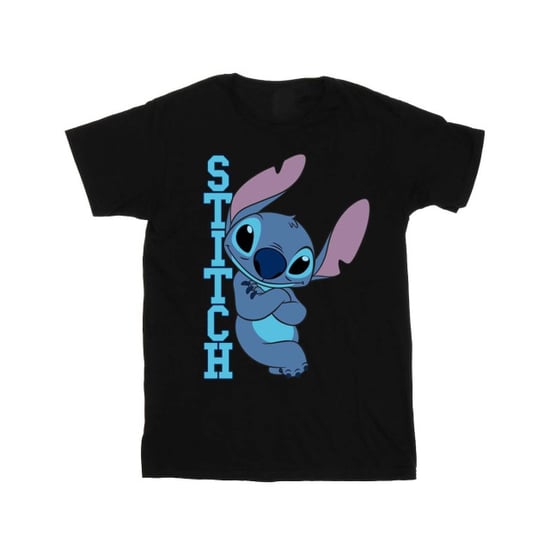 Disney Womens/Ladies Lilo And Stitch Posing Cotton Boyfriend T-Shirt (Black) - Image 3