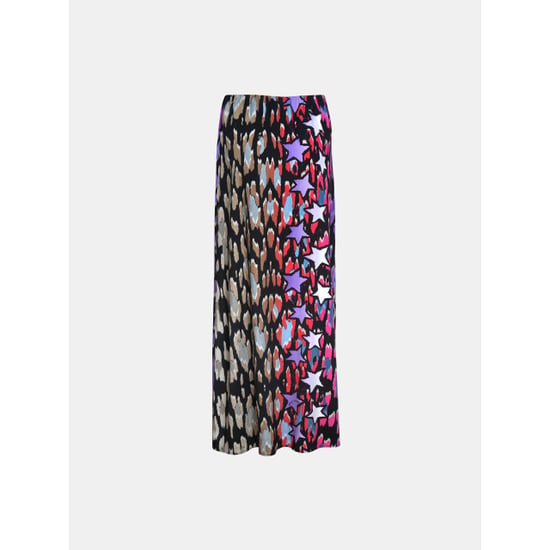 Mucho Gusto Rok sardinie degradé luipaardprint in fuchsia tot rood - Image 3