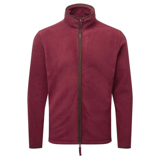 Premier Mens Artisan Fleece Jacket (Burgundy) - Image 1