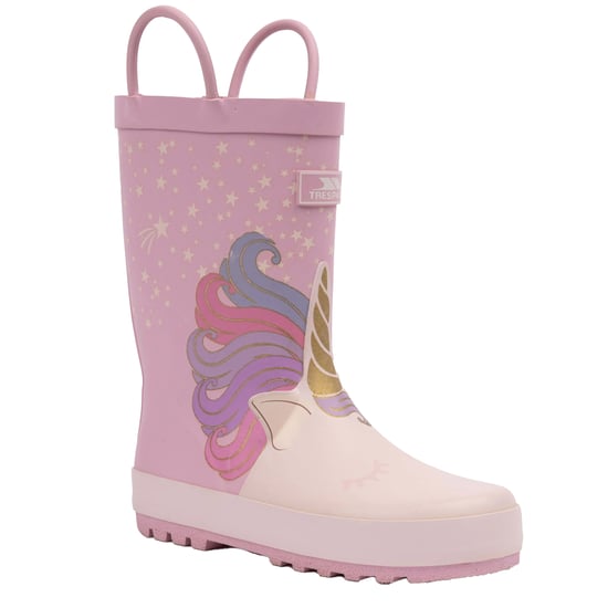 Trespass Childrens/Kids Character Unicorn Wellington Boots (Purple/Beige) - Image 4