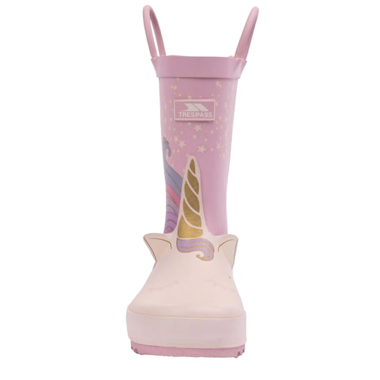 Trespass Childrens/Kids Character Unicorn Wellington Boots (Purple/Beige) - Image 6