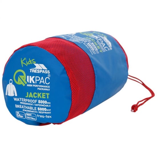 Trespass Kinderen/kinderen qikpac x unisex packaway jacket - Image 3