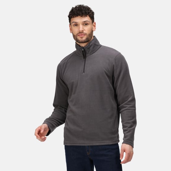 Regatta Mens Micro Zip Neck Fleece Top (Seal Grey) - Image 4