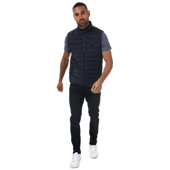 Men's Jack Jones Wing Body Warmer Gilet in Navy - Image 3