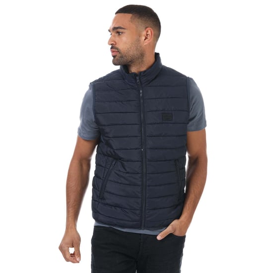 Men's Jack Jones Wing Body Warmer Gilet in Navy - Image 4