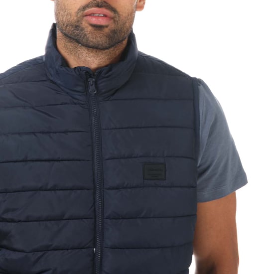Men's Jack Jones Wing Body Warmer Gilet in Navy - Image 5