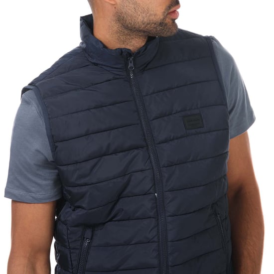Men's Jack Jones Wing Body Warmer Gilet in Navy - Image 6
