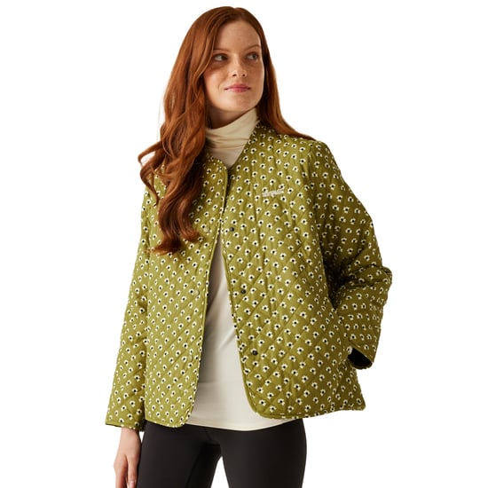 Regatta Womens/Ladies Orla Kiely Daisy Quilted Jacket (Clover Green) - Image 3