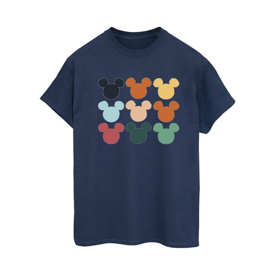 Li-cense Disney dames mickey mouse hoofden vierkant katoenen vriendje t-shirt - Image 1