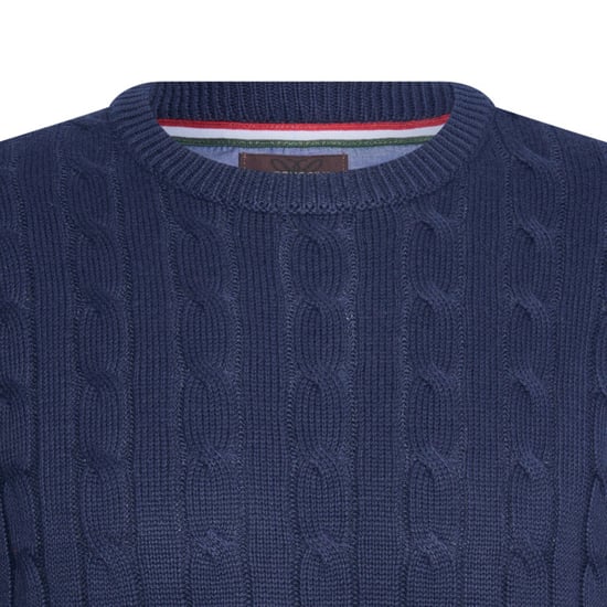 Cappuccino Italia Tröjor Kabel Pullover Marinblå - Image 2