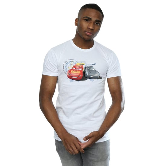Disney Mens Cars Lightning Vs Storm T-Shirt (White) - Image 2