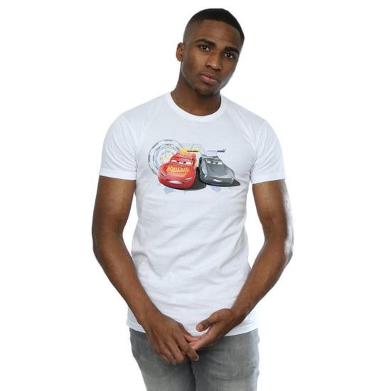 Disney Mens Cars Lightning Vs Storm T-Shirt (White) - Image 5