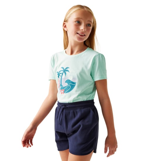 Regatta Barn/ungdomar Bosley VIII Palm Tree T-Shirt (Icy Morn) - Image 4