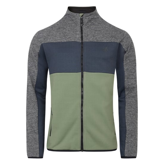 Dare 2B Mens Venture Fleece Jacket (Charcoal Grey/Black Marl/Olivine Green) - Image 1