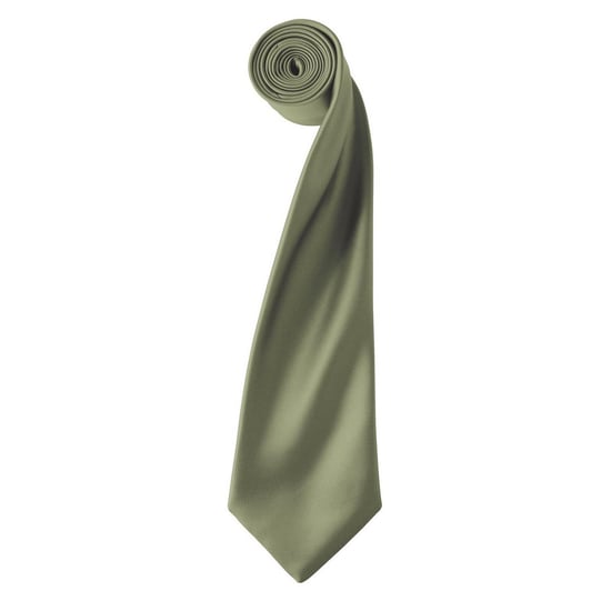 Premier Colours Collection Satin Tie (Olive) - Image 1