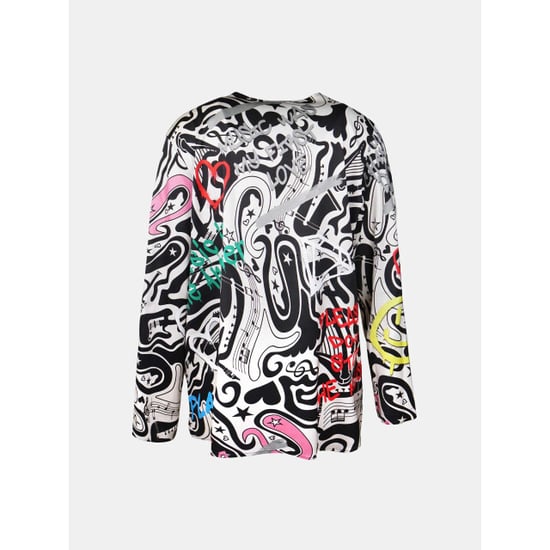 Mucho Gusto Blouse rno in zwart-wit ‘thank you for the music’ print - Image 3