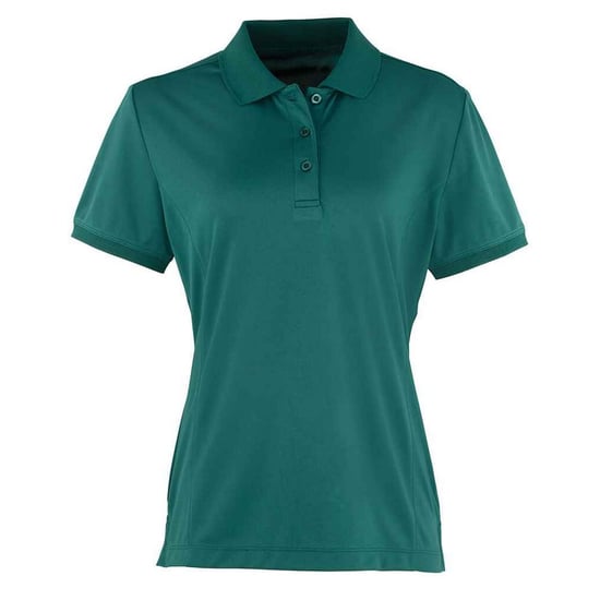 Premier Womens/Ladies Coolchecker Polo Shirt (Bottle Green) - Image 1