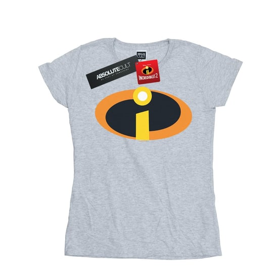 Disney Womens/Ladies The Incredibles Costume Logo Cotton T-Shirt (Sports Grey) - Image 1