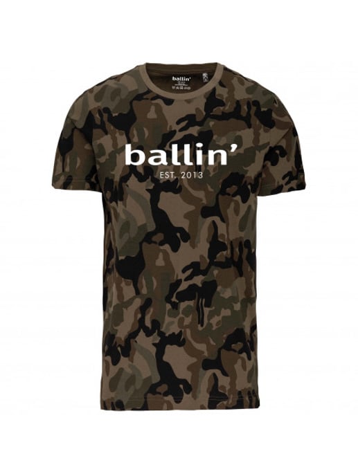 Ballin Est. 2013 Tee SS Army Camouflage Skjorta Grön - Image 3