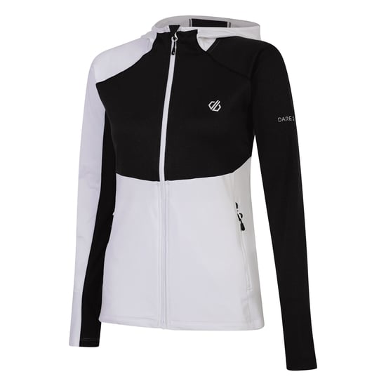 Dare 2B Womens/Ladies Convey II Hooded Core Stretch Midlayer (White/Black) - Image 2
