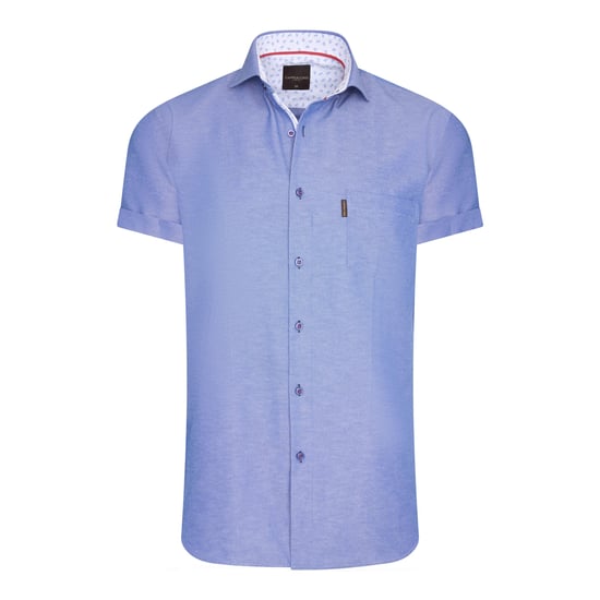 Cappuccino Italia Overhemden Short Sleeve Blouse Royal Blue - Image 1