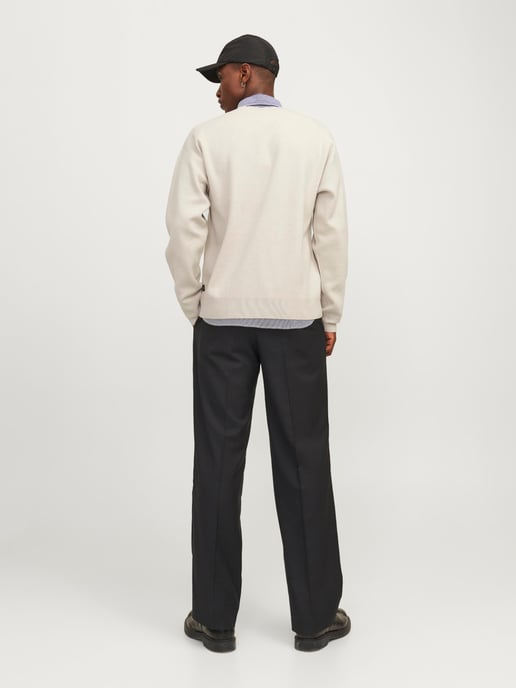 Jack & Jones Tröja Bradfort Stickad Rundhals Beige - Image 3