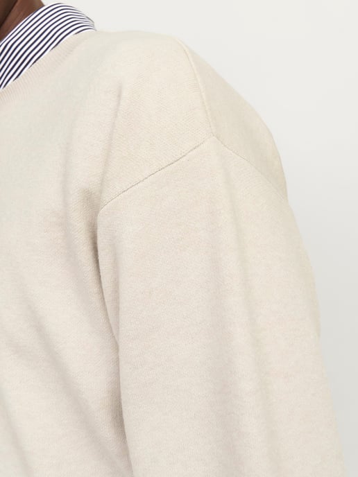Jack & Jones Tröja Bradfort Stickad Rundhals Beige - Image 4