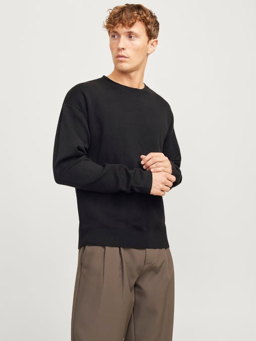 Jack & Jones Tröja Bradfort Stickad Rundhals Svart - Image 2