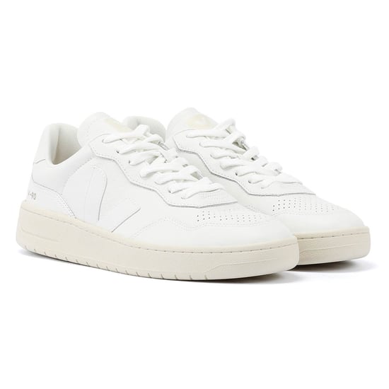 Veja V-90 Leather Men's White Trainers - Image 1