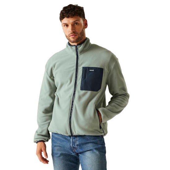 Regatta Mens Frankie Fleecejacka med full dragkedja (Glacier/Navy) - Image 4