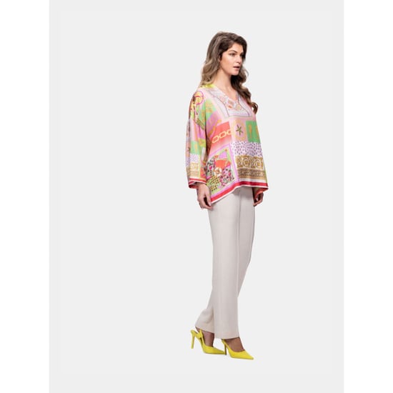 Mucho Gusto Zijden blouse seta baroque oceaan print - Image 3