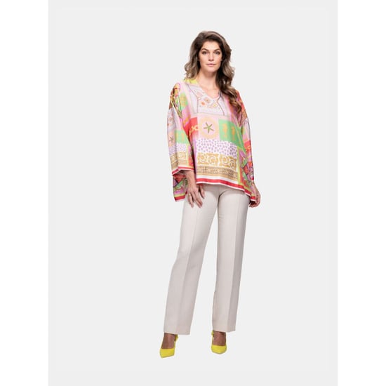 Mucho Gusto Zijden blouse seta baroque oceaan print - Image 4