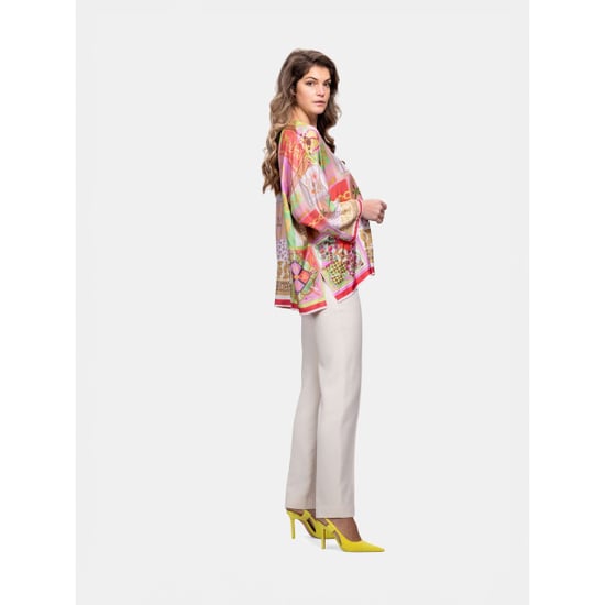 Mucho Gusto Zijden blouse seta baroque oceaan print - Image 5