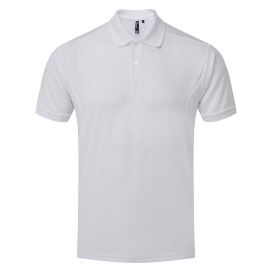 Premier Mens Coolchecker Polo Shirt (White) - Image 1