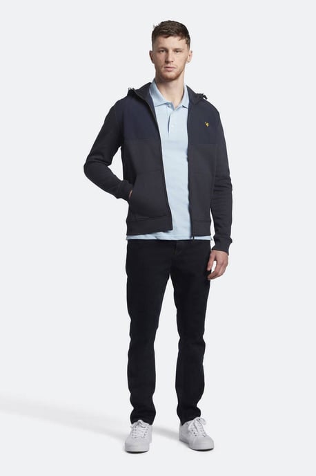 Lyle & Scott Polo SS enfärgad pikétröja Blå - Image 3