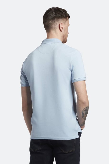 Lyle & Scott Polo SS enfärgad pikétröja Blå - Image 4