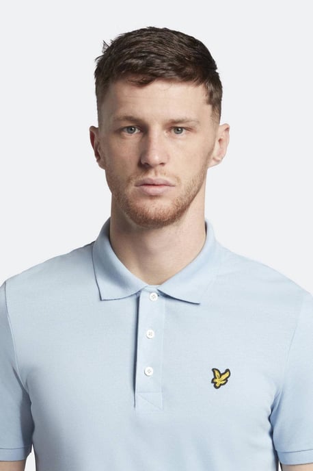 Lyle & Scott Polo SS enfärgad pikétröja Blå - Image 5