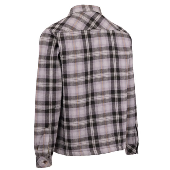 Trespass Mens Danehill Sherpa Lined Shirt (Storm Grey) - Image 4