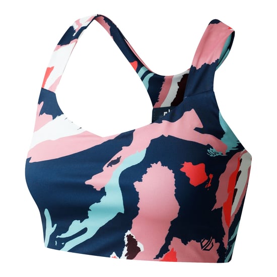 Dare 2B Womens/Ladies Marble Swirl Sports Bra (Light Pink/White/Navy) - Image 3