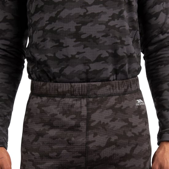 Trespass Mens Derren Camo Base Layer Bottoms (Dark Grey) - Image 4