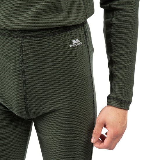 Trespass Mens Kirk Base Layer Bottoms (Ivy/Black) - Image 4
